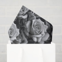 Black & White Rose Gift Tissue Paper
