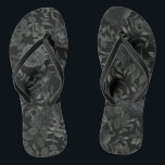 Black White Rose Gothic Wedding Flip-Flops Jandals<br><div class="desc">Our black and white floral rose gothic wedding flip-flop sandals are elegant with an abundance of dark floral motifs.  Great for a gothic style bride!</div>