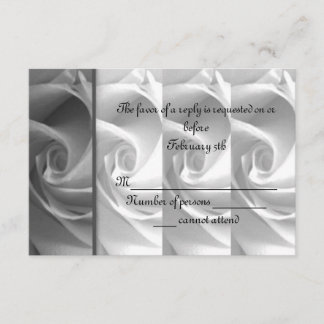 Black & White Rose RSVP Card #1 - ELLEN
