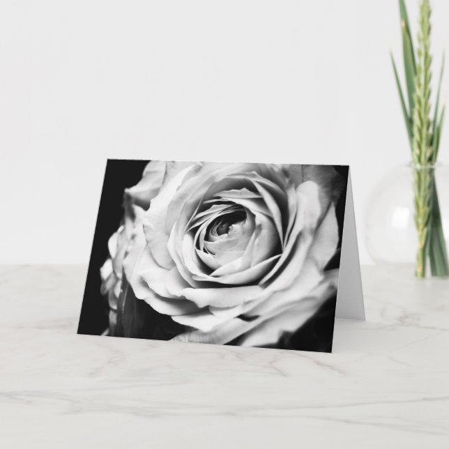 Black & White Rose - With Contrast Card (Front)