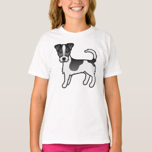 Black & White Rough Coat Jack Russell Terrier Dog T-Shirt