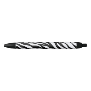 Black & White Safari Theme Zebra Animal Print Ink Black Ink Pen