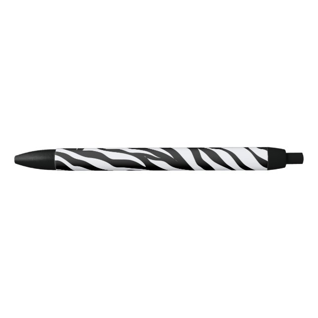 Black & White Safari Theme Zebra Animal Print Ink Pen (Front)