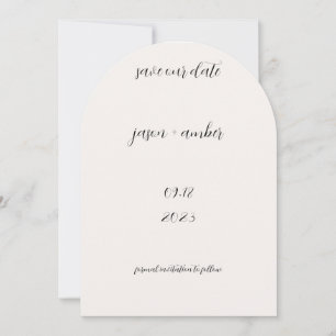 Black & White Save the Date Wedding Invitation