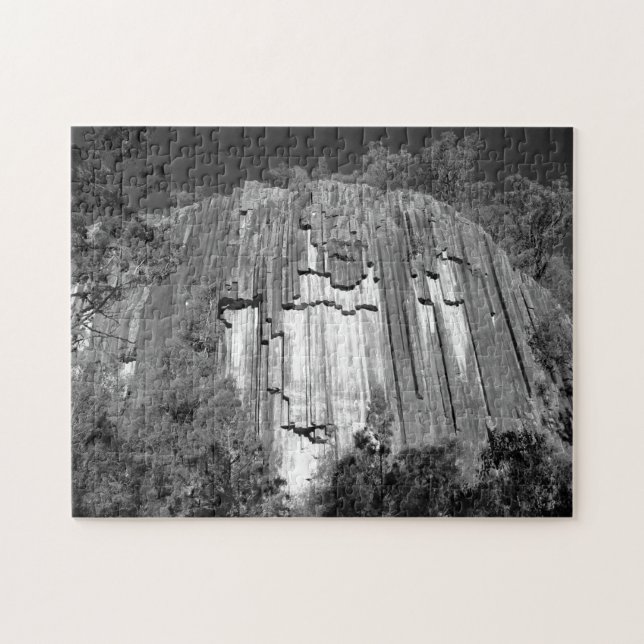 Black & White Sawn Rocks Photo Jigsaw Puzzle (Horizontal)