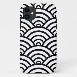 Black & White Scallop Pattern Case-Mate iPhone Case