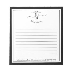 Black White Script Name From The Desk Of Notepad