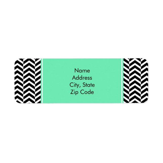 Black, White Sea Foam Chevron Pattern (Front)