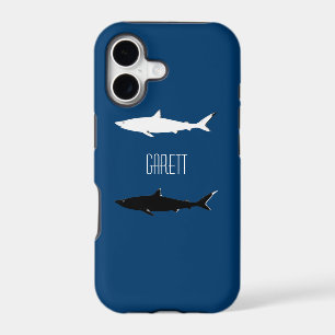 black white sharks personalised