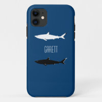 black white sharks personalised