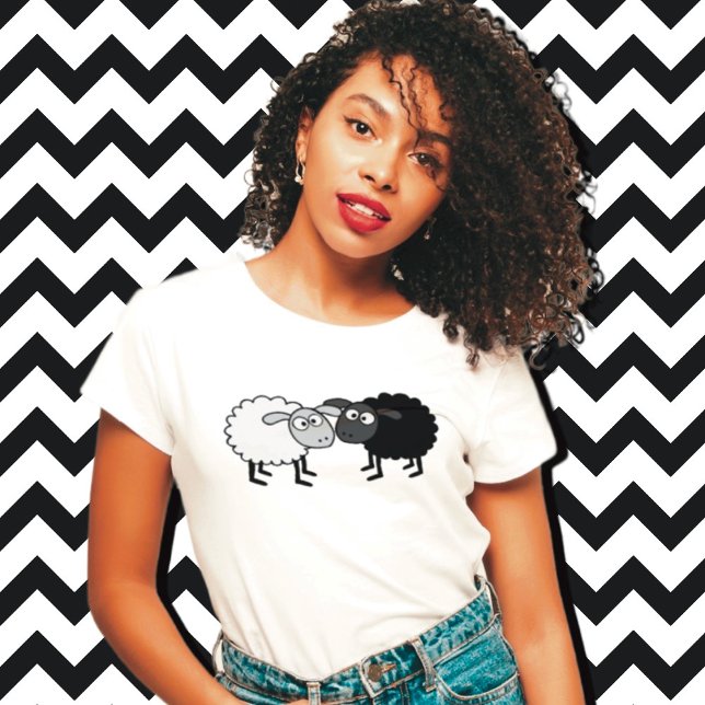 Black White Sheep T-Shirt (Creator Uploaded)
