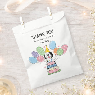Black & White Sheepadoodle Birthday Party Favour Bags