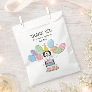 Black & White Sheepadoodle Birthday Party Favour Bags