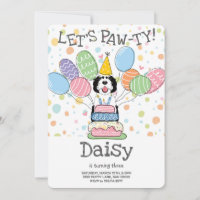 Black & White Sheepadoodle Dog Birthday Party 