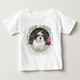 Black & White Shih Tzu Puppy Rescue Dog Baby T-Shirt