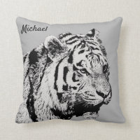 Black & white Siberian Tiger animal personalised