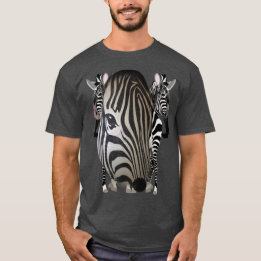 Black - White Silhouette Zebras T-Shirt