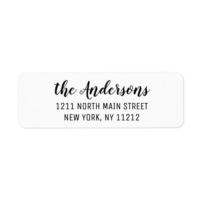 Black White Simple Elegant Cursive Script (Front)