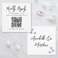 Black White Simple Elegant QR Code Reply