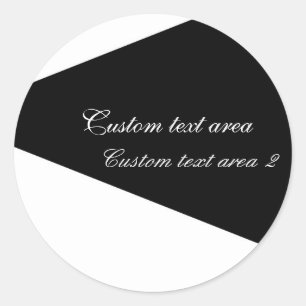 Black & White Simple Minimalist Classic Chic Round Sticker
