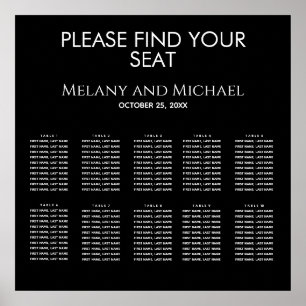 Black white simple minimalist trendy elegant poster