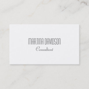 Black White Simple Modern Script Business Card