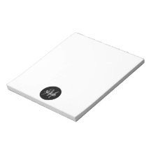 Black & White Simple Monogram Classic Trendy