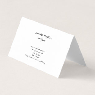 Black White Simple Plain Architect Premium Pearl Business Card