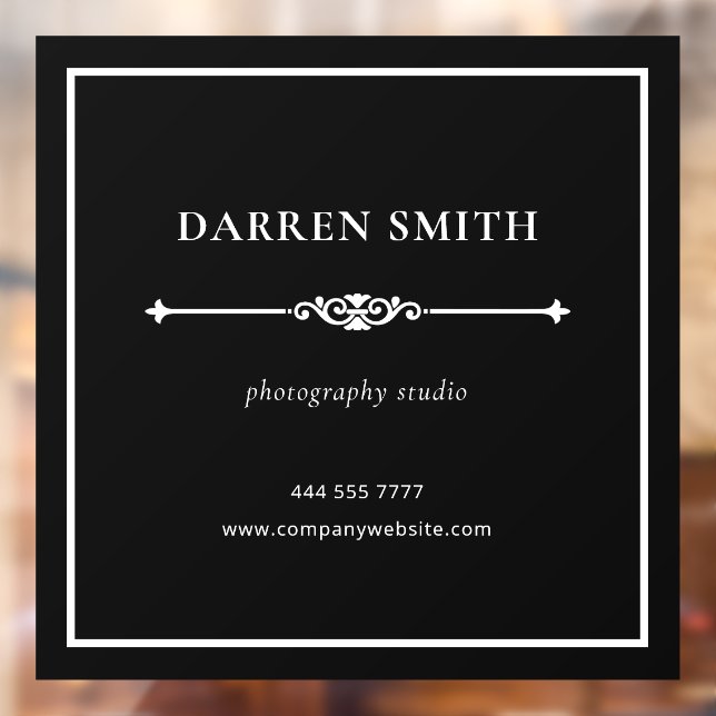 Black White Simple Studio Office Name White Frame  (Sheet 2)