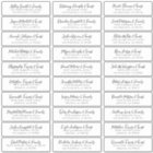 Black & White Simple Wedding Guest Names Address
