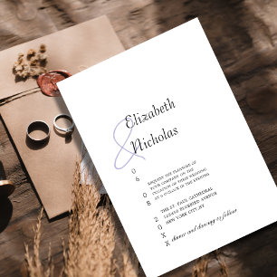 black & white simple wedding invitation template