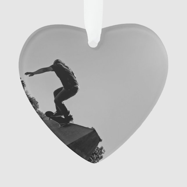 Black & White Skate Park Ornament (Front)