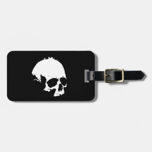 Black & White Skull Luggage Tag