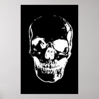 Black & White Skull Poster Print - Skull Posters