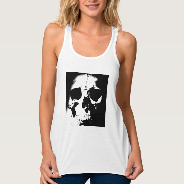 Black & White Skull Singlet (Front)