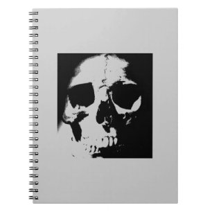 Black & White Skull Spiral Notebook