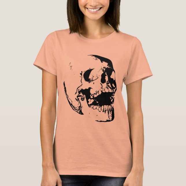 Black White Skull T-Shirt (Front)