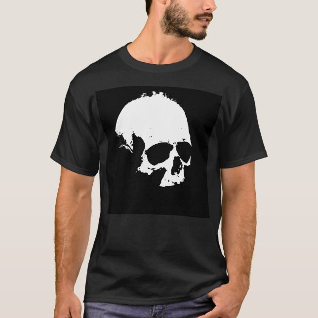Black & White Skull T-Shirt (Front)