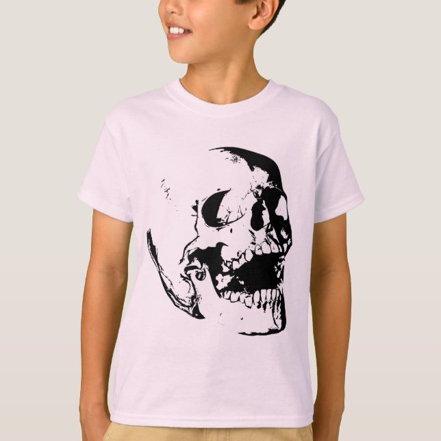 Black White Skull T-Shirt (Front)