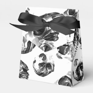 Black & White Skulls Skeleton Skull Art Pattern Favour Box