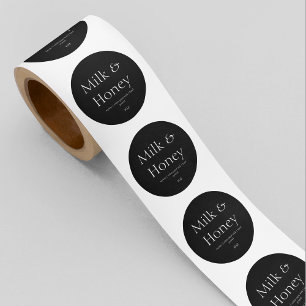 Black White Small Business Candle Label