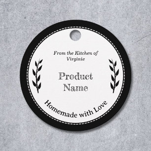 Black & White Small Business Favour Tag