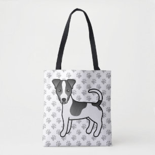 Black & White Smooth Coat Jack Russell Terrier Dog Tote Bag