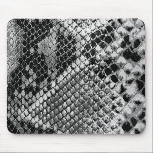 Black White Snake Mouse Pad