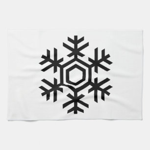Black & White Snowflake Tea Towel