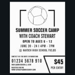 Black & White Soccer ball, Soccer Camp Advertising Flyer<br><div class="desc">Black & White Soccer ball,  Soccer Camp Advertising Flyers By The Business Card Store.</div>