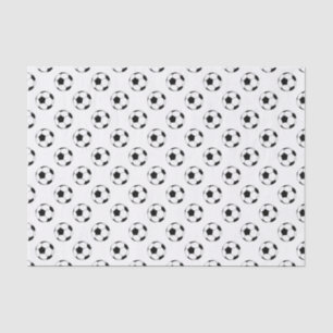 Black/White Soccer Football Balls on White Tissue Paper