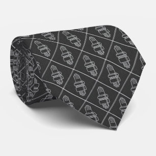 Black & White Spark Plug Grid Tie