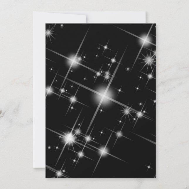 BLACK WHITE SPARKLING STARS UNIVERSE GALAXY SPACE (Front)