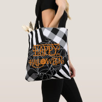 Black & White Spiderweb Patchwork Halloween